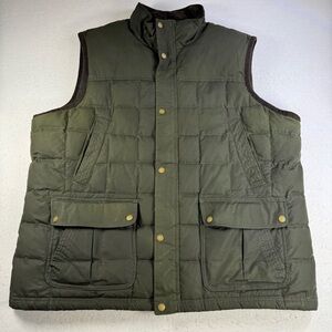 L.L.Bean Men’s XXL Upcountry Waxed Cotton Down Vest Loden Green
